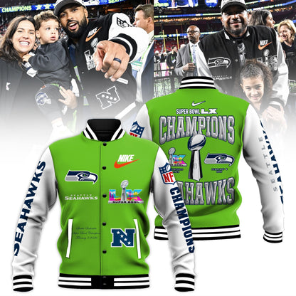 Seattle Seahawks Super Bowl LX Champions Bomber Jacket