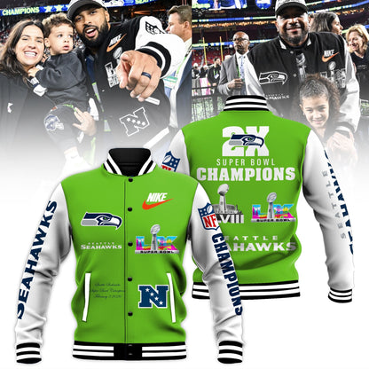 Seattle Seahawks Super Bowl LX Champions Bomber Jacket