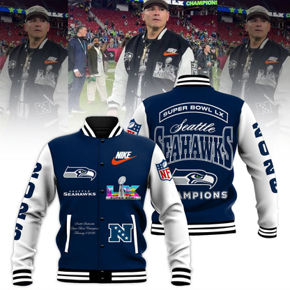 Seattle Seahawks Super Bowl LX Champions Bomber Jacket