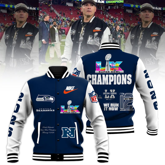 Seattle Seahawks Super Bowl LX Champions Bomber Jacket
