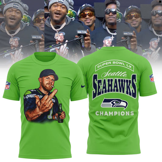 Seattle Seahawks Sam Darnold Middle Finger Limited Edition T-Shirt