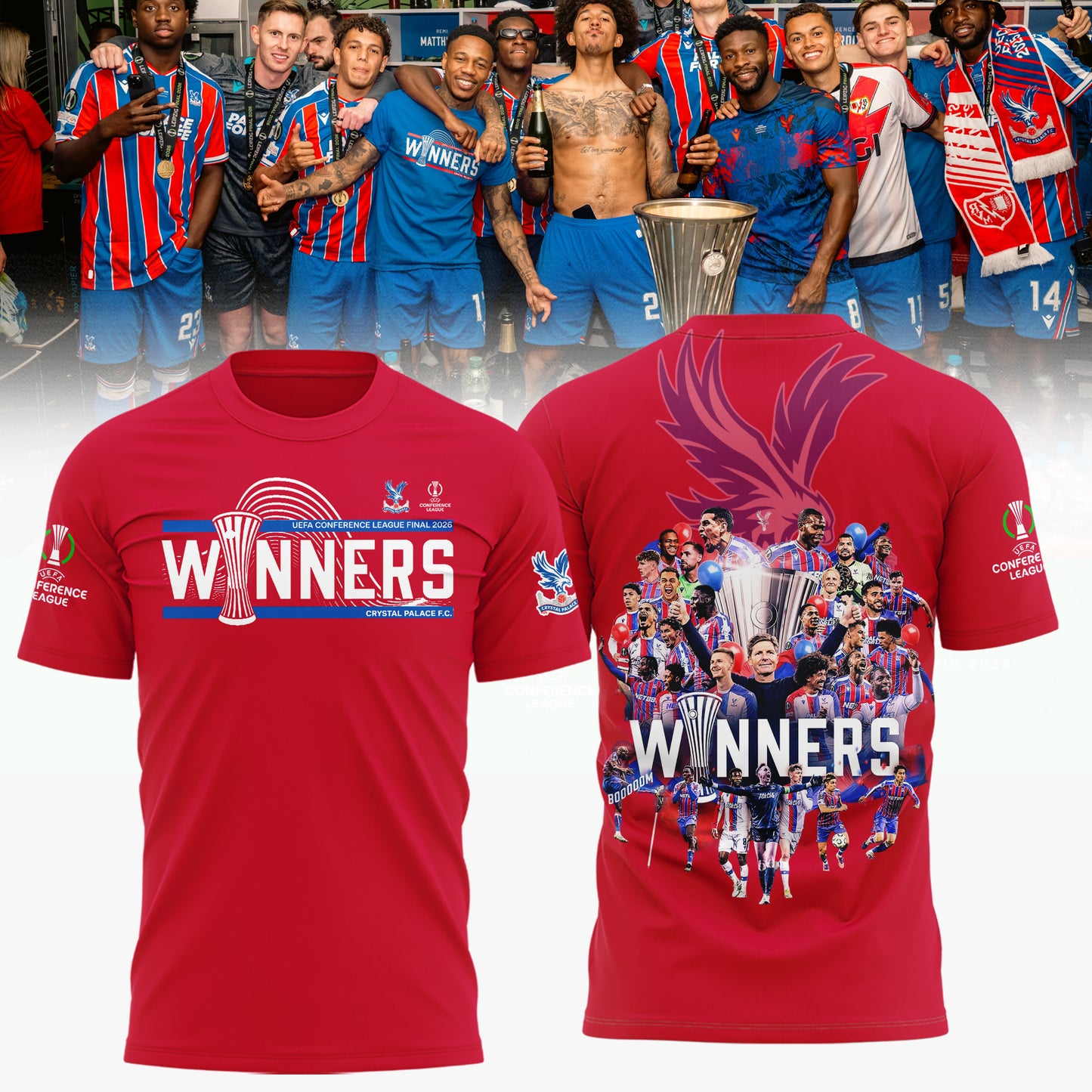 Limited Edition Crystal Palace F.C 2025/26 UEFA Conference League Winners Shirt