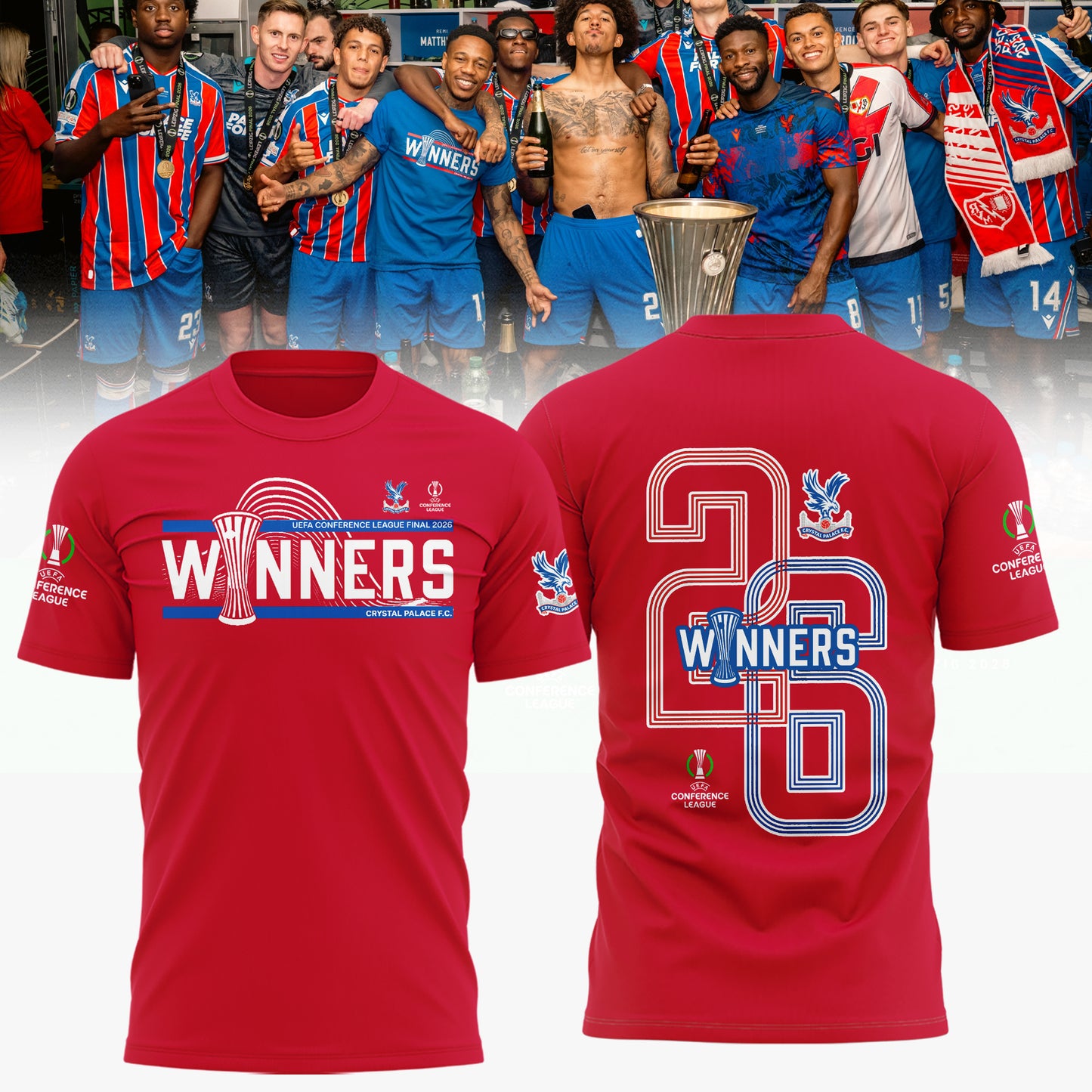 Limited Edition Crystal Palace F.C 2025/26 UEFA Conference League Winners Shirt