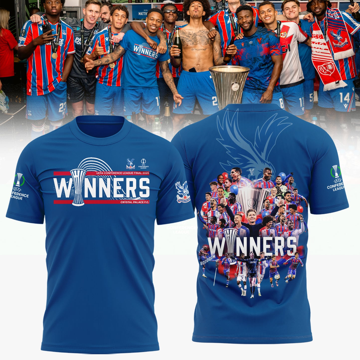 Limited Edition Crystal Palace F.C 2025/26 UEFA Conference League Winners Shirt