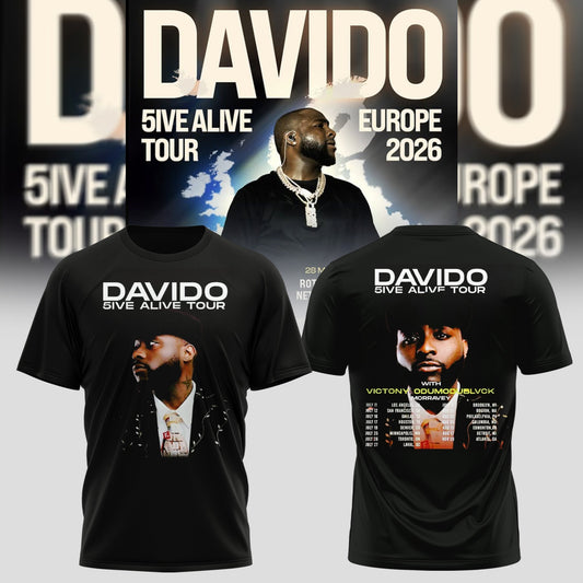 Davido “ 5IVE ALIVE TOUR “ EUROPE 2026 Collection
