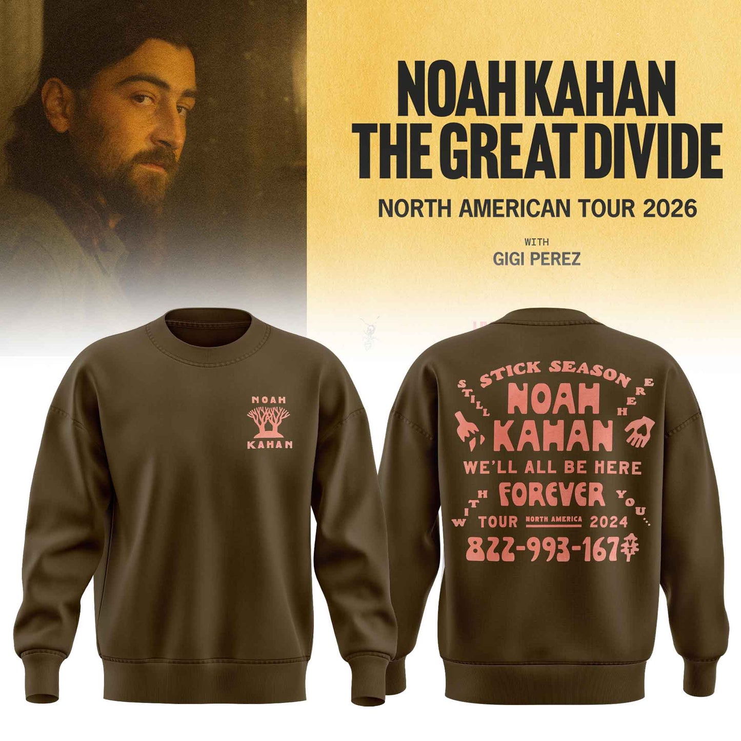 Noah Kahan “ The Great Divide Tour Merch Limited Sweater