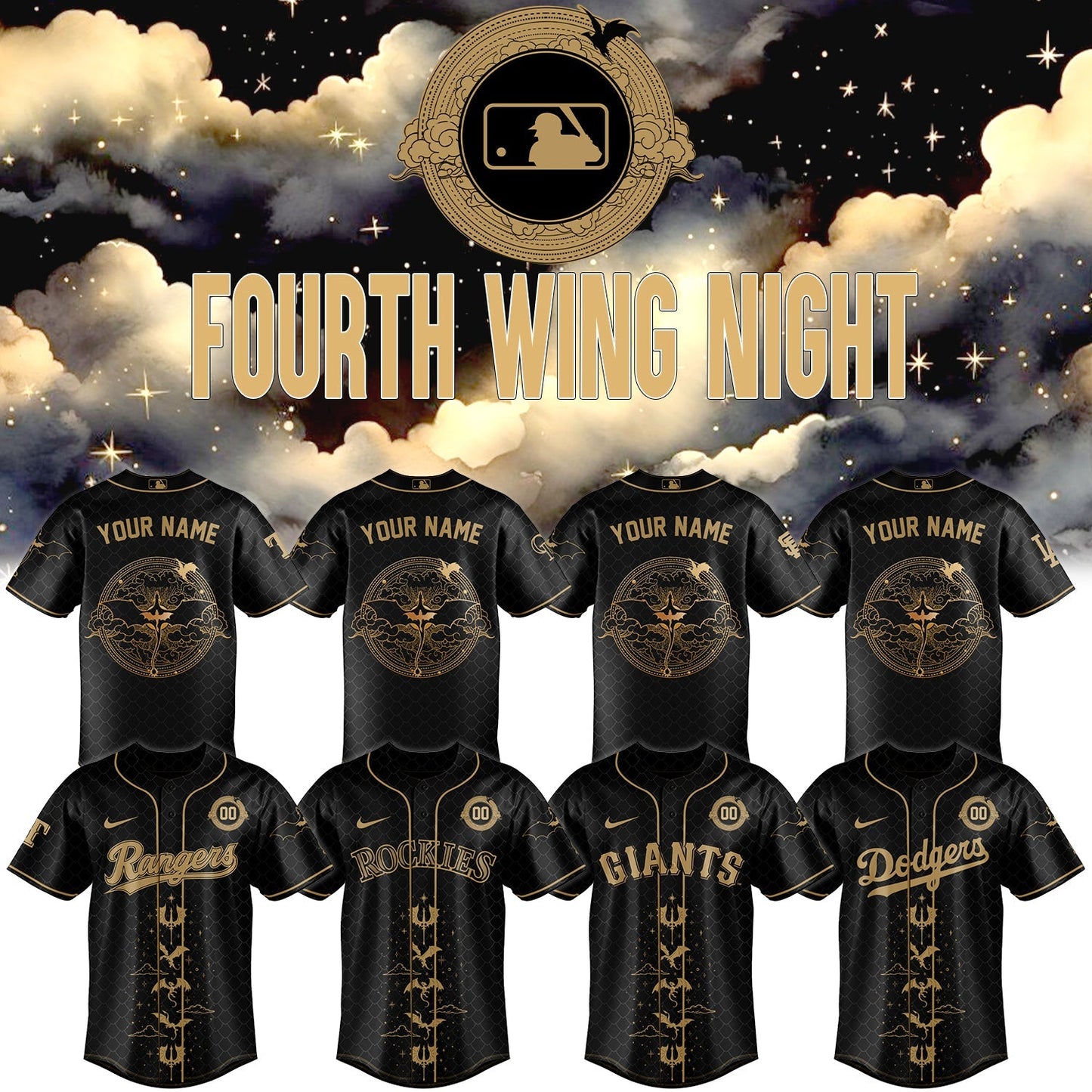 MLB All Teams x Fourth Wing – Jersey (Custom Name&Custom Number)