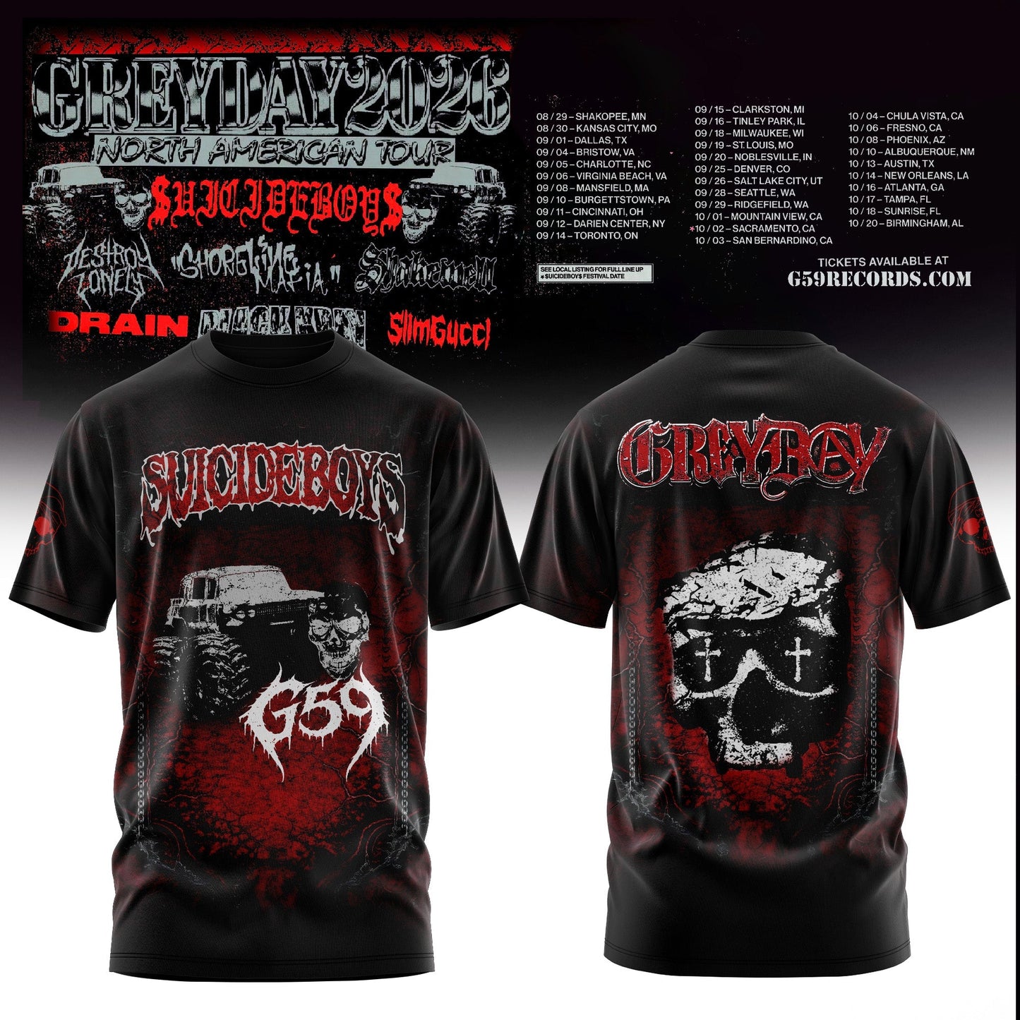 Greyday 2026 “ North American Tour T-Shirt