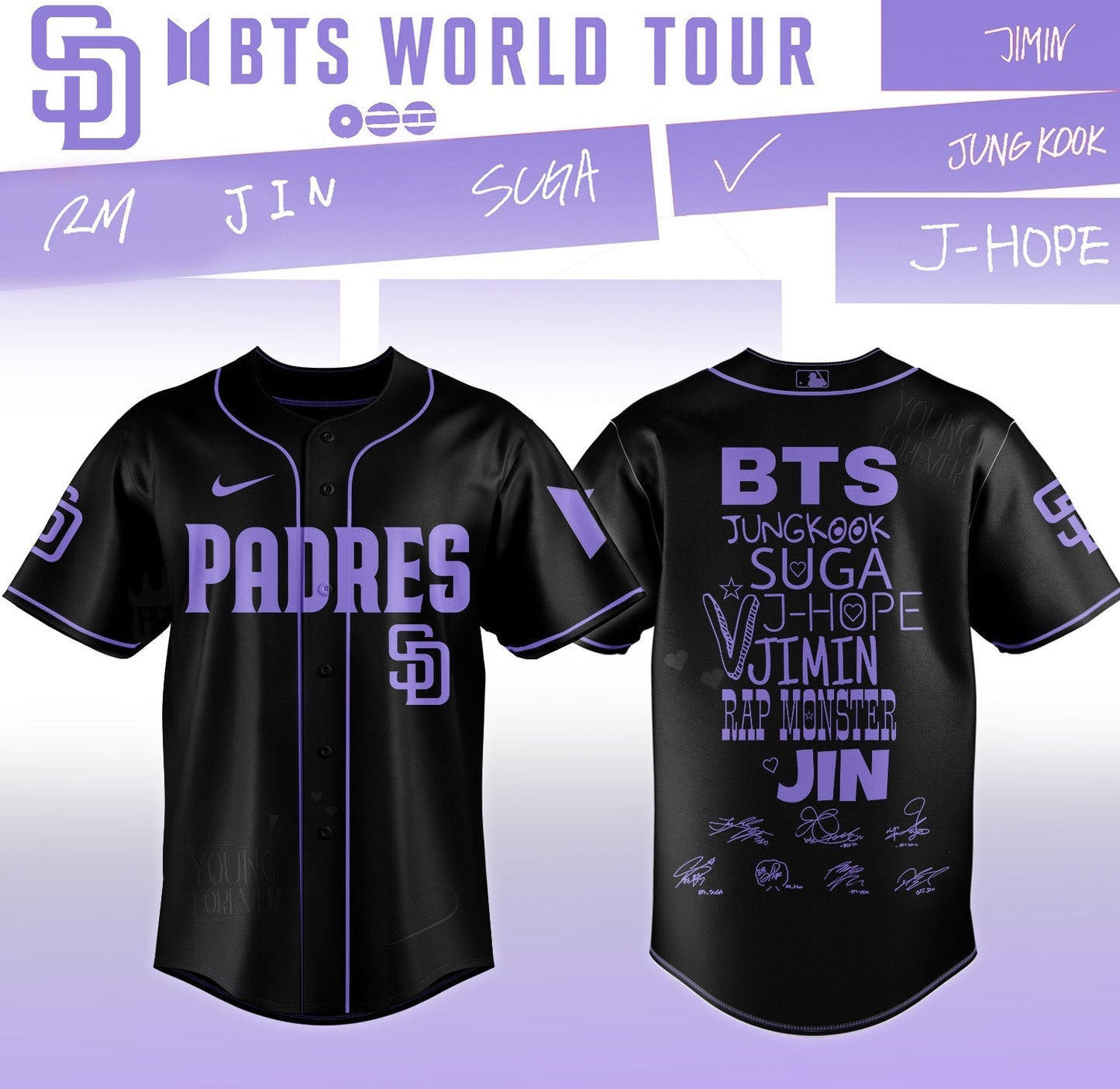 MLB All Team X BTS COMEBACK & WORLD TOUR 2026 Limited Edition “ Jersey