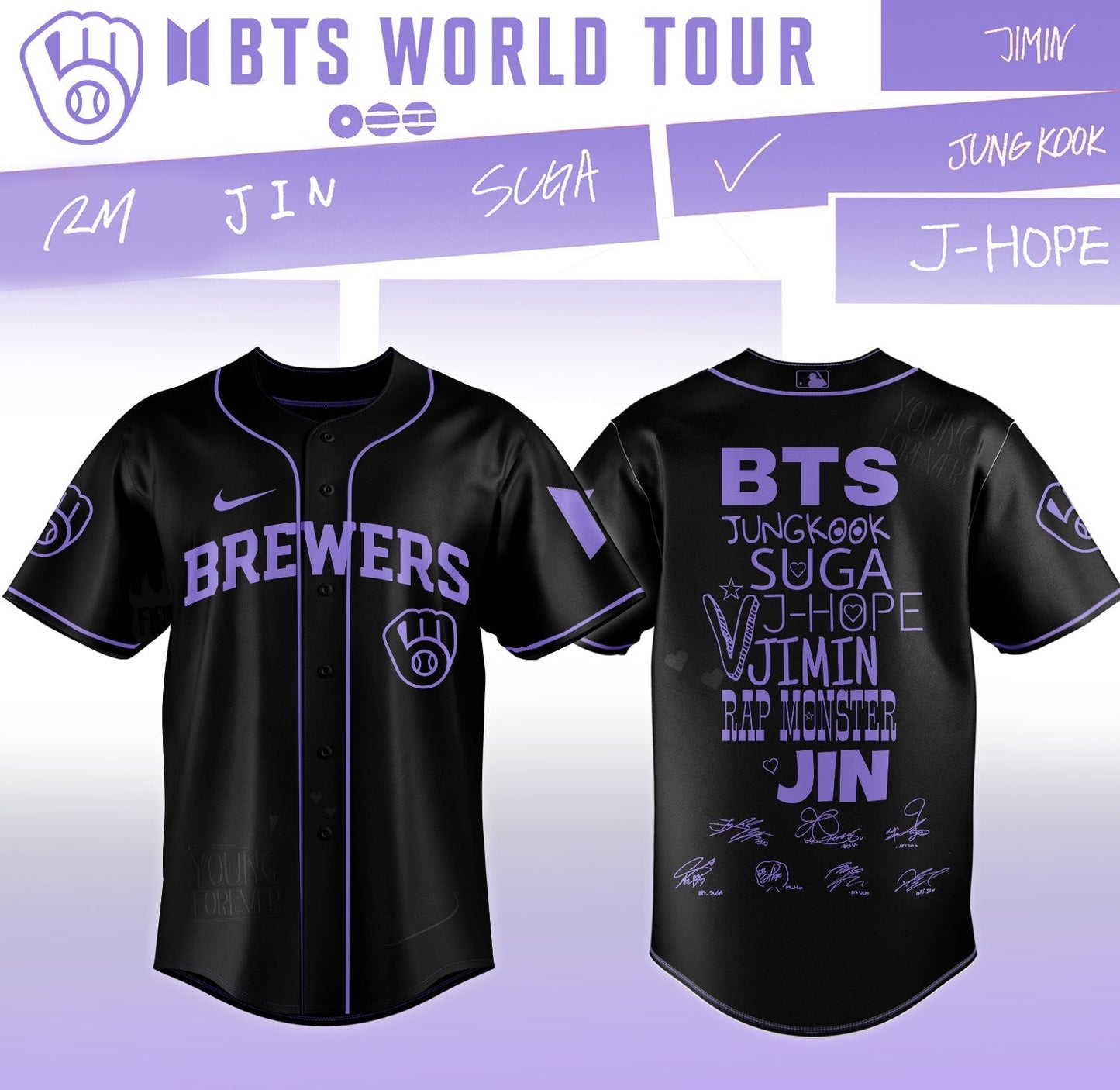 MLB All Team X BTS COMEBACK & WORLD TOUR 2026 Limited Edition “ Jersey