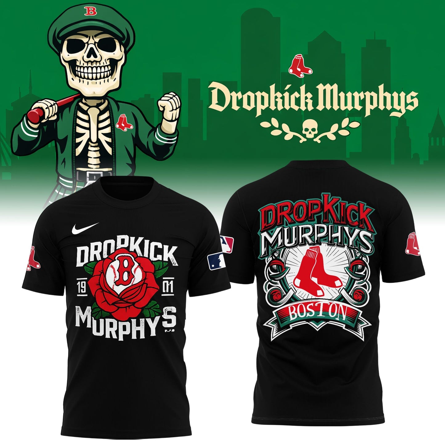 Boston Red Sox x Dropkick Murphys Night Tshirt