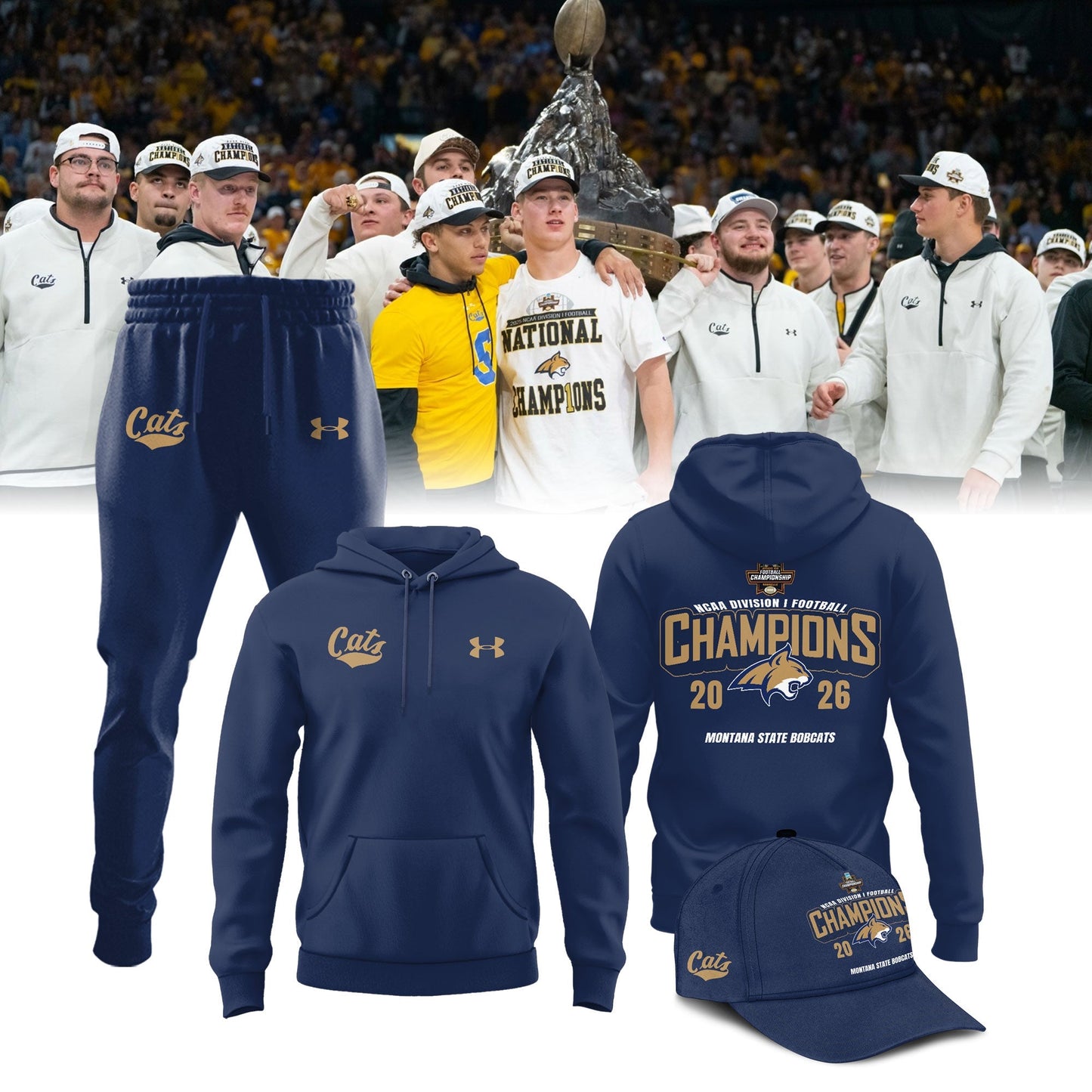 Montana State Bobcats 2025 NCAA FCS Football National Champions Limited Edition Hoodie
