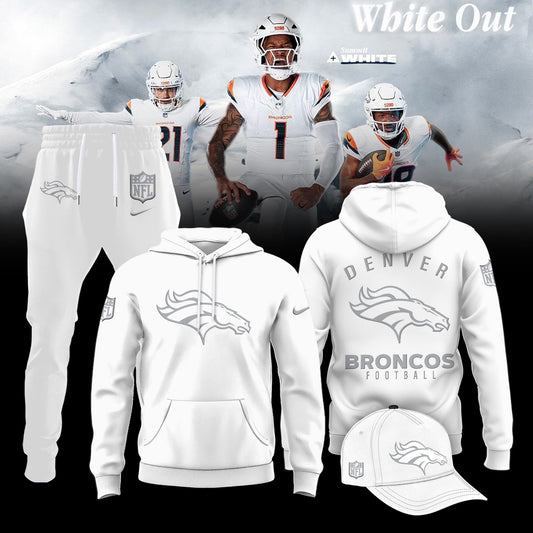 Denver Broncos 2026 White Out Limited Edition Hoodie
