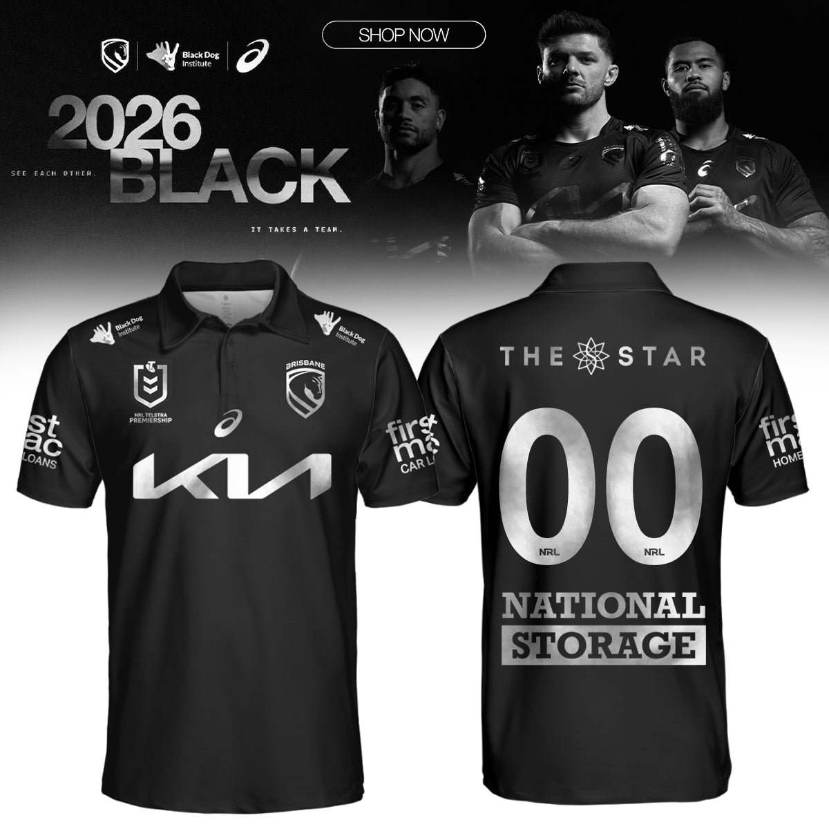 𝐎𝐮𝐫 𝟐𝟎𝟐𝟔 𝐁𝐥𝐚𝐜𝐤 Polo Back In Black: Broncos Unveil Bold New Mental Health Round Polo V2