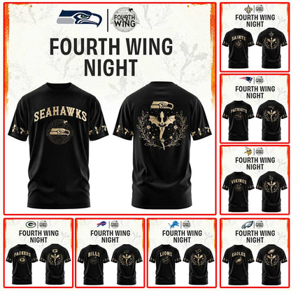 All Team NFL x Fourth Wings Night 2026 Black T-Shirt
