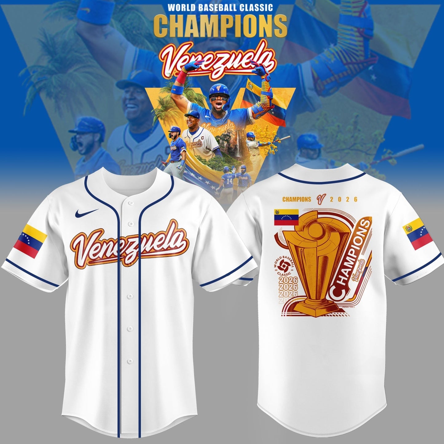 Venezuela 2026 World Baseball Classic Champions Limited Edition Jersey