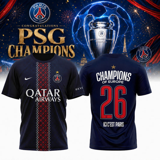 PSG FC - UEFA Champions League CHAMPIONS Shirt