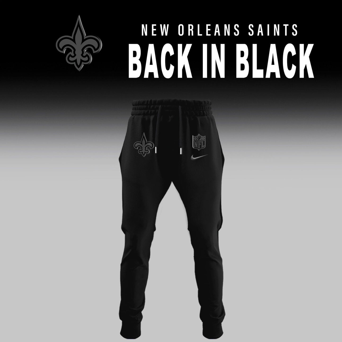 New Orleans Saints 2025 Back In Black Limited Edition Combo TShirt
