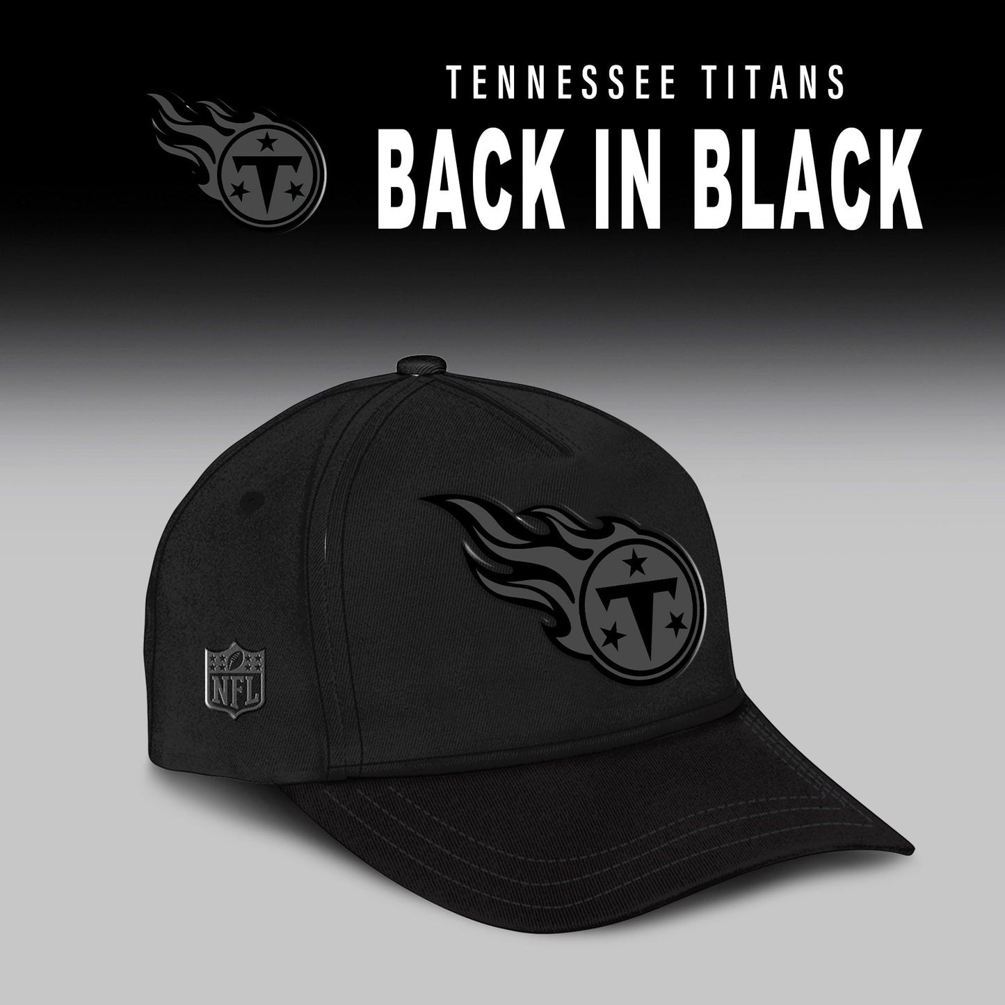 Tennessee Titans Back In Black Half Zip Hoodie