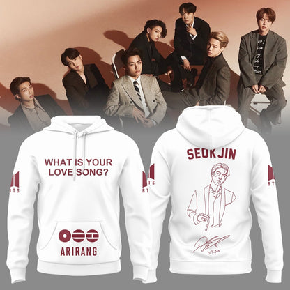 BTS Arirang What Is Your Love Song 2026 Limited Edition Combo White Hoodie