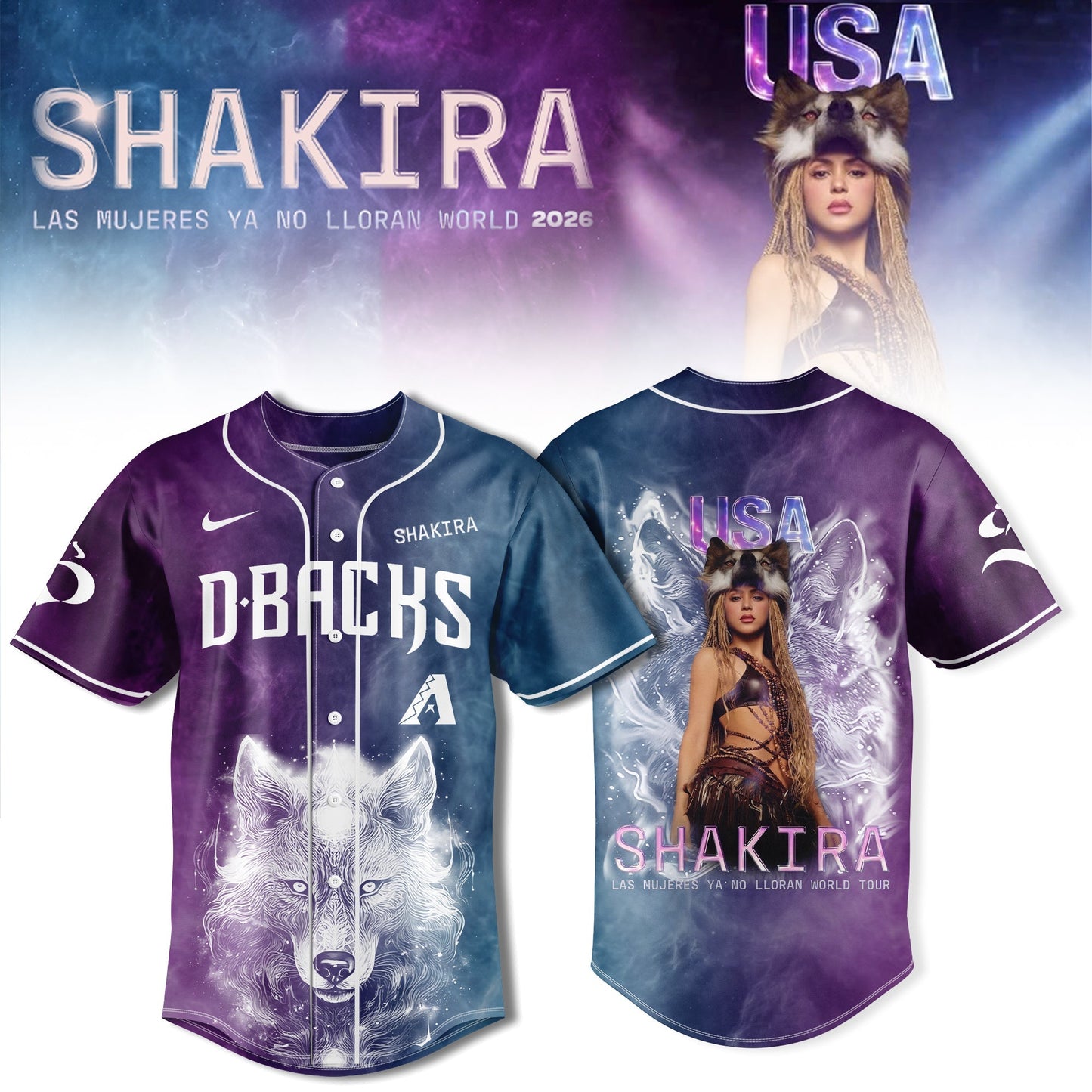 Arizona Diamondbacks x Las Mujeres Ya No Lloran World Tour 2026 Edition Jersey