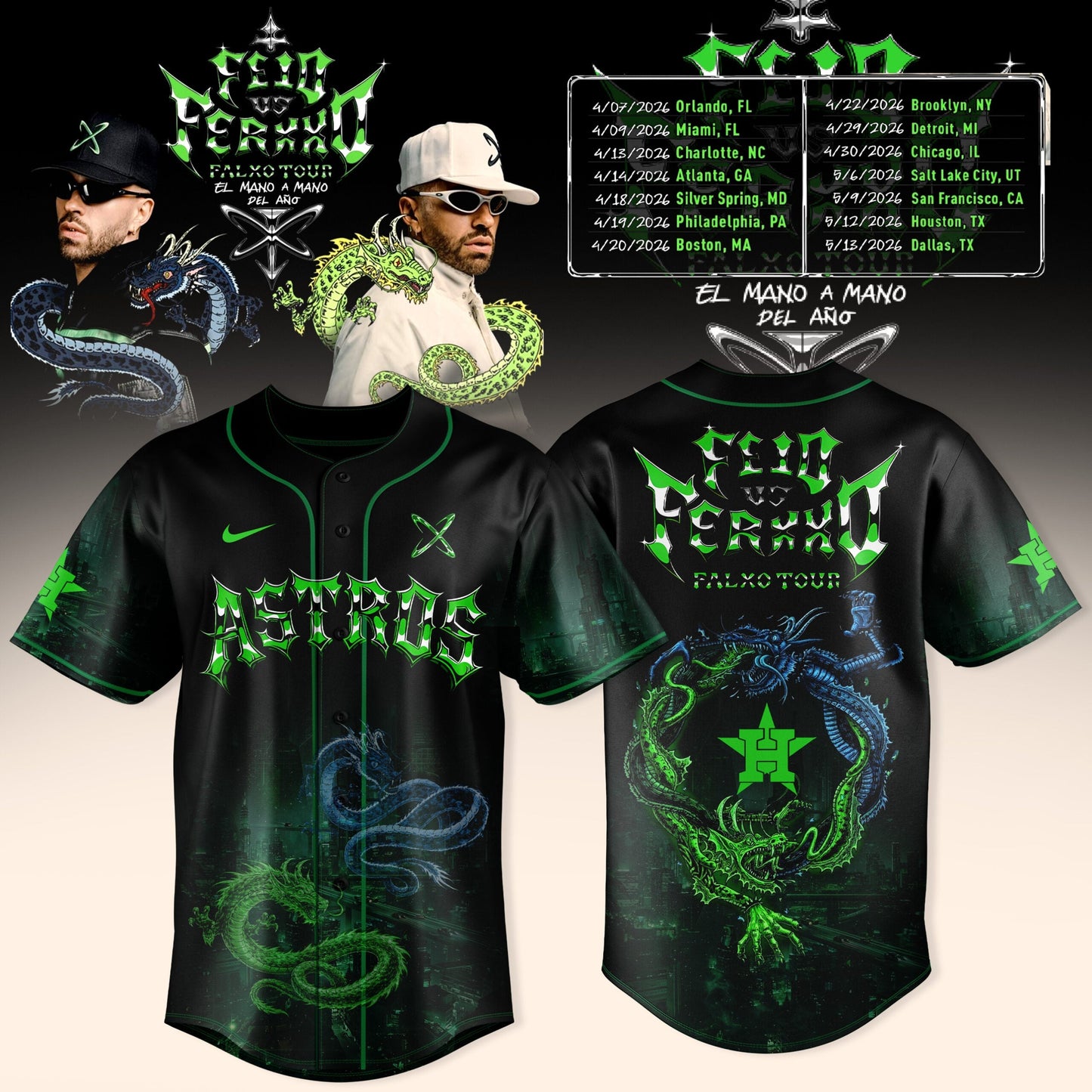 Houston Astros x FEID vs FERXXO: Falxo Tour 2026 Edition Jersey