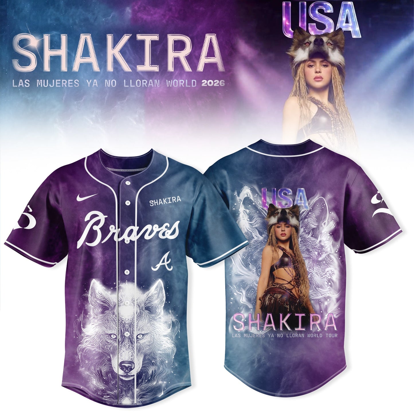 Atlanta Braves x Las Mujeres Ya No Lloran World Tour 2026 Edition Jersey