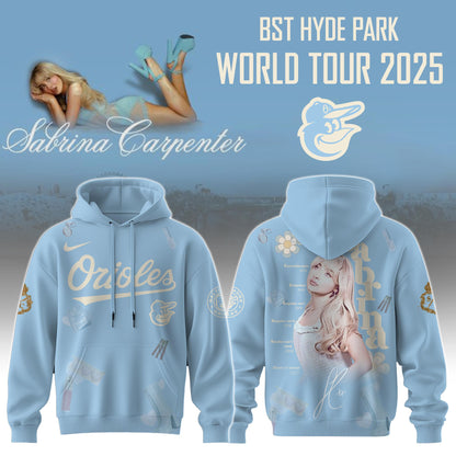 B Orioles x Sabrina Carpenter Short  Sweet Tour Hoodie Editions Limited +Selling Out Fast
