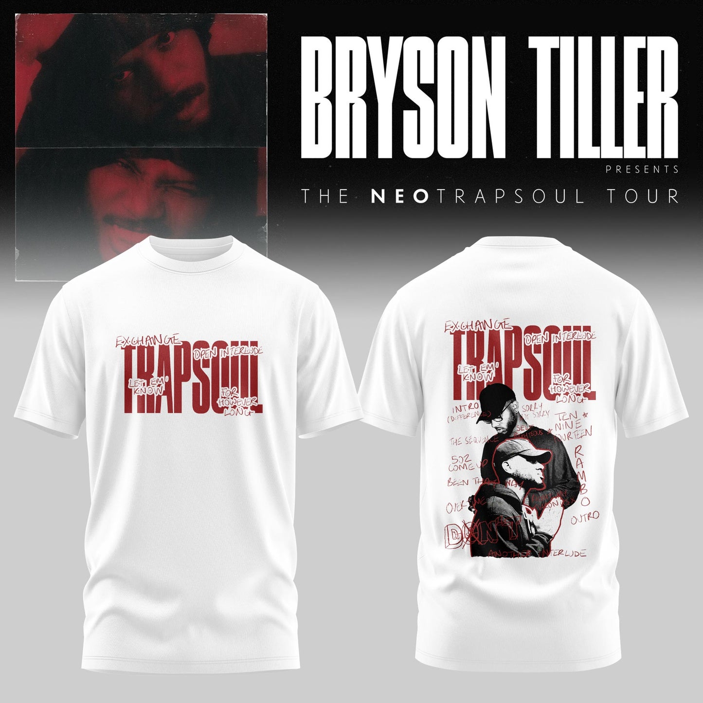 Bryson Tiller The Neo Trapsoul Tour 2026 Limited Edition T-Shirt