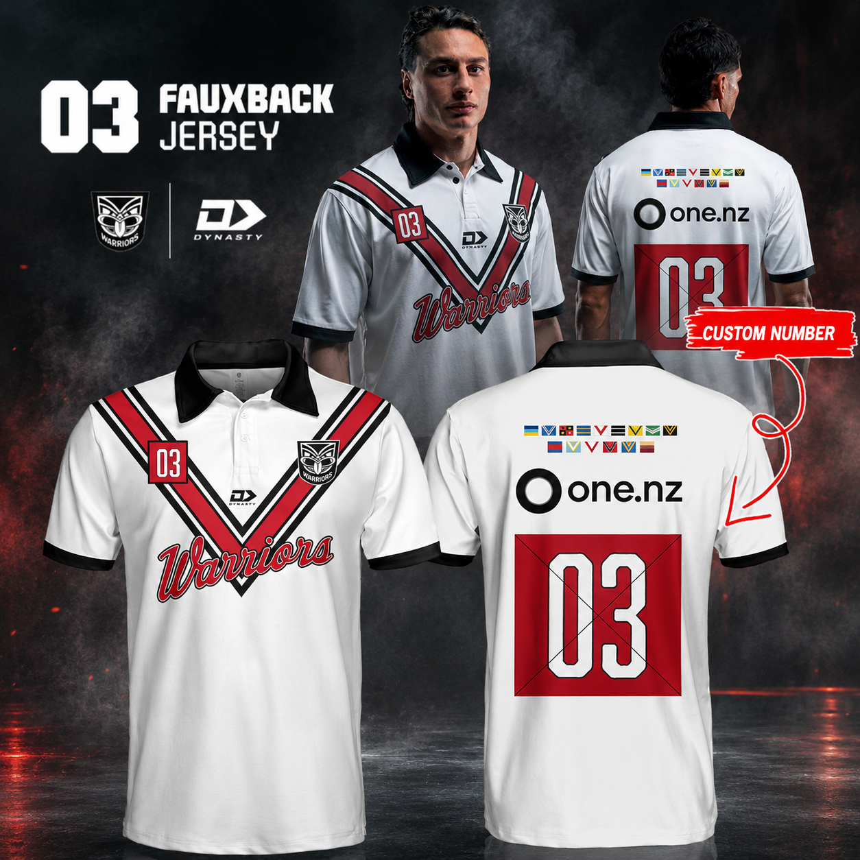 NZ Warriors x 03 Fauxback 𝓓𝓮𝓪𝓻: 𝓞𝓷𝓮 𝓝𝓮𝔀 𝓩𝓮𝓪𝓵𝓪𝓷𝓭 𝓦𝓪𝓻𝓻𝓲𝓸𝓻𝓼 𝓯𝓪𝓷𝓼 Polo