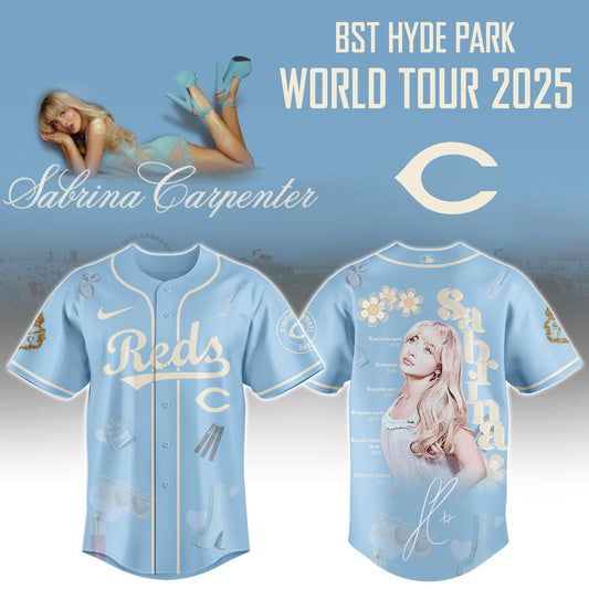 C Reds x Sabrina Carpenter Short  Sweet Tour Jersey Editions Limited +Selling Out Fast