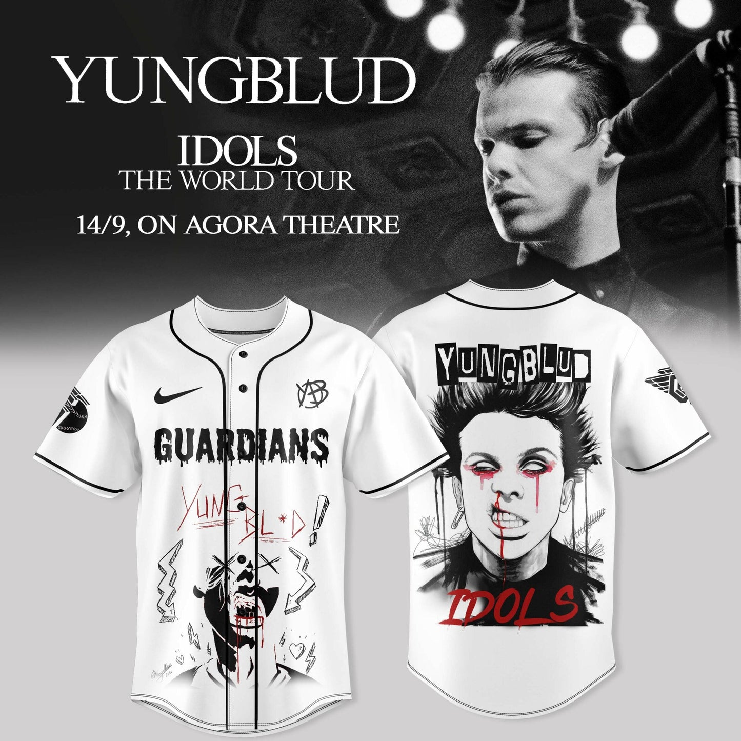 Cleveland Guardians X YUNGBLUD: IDOLS THE WORLD TOUR NA TOUR Merch Jersey
