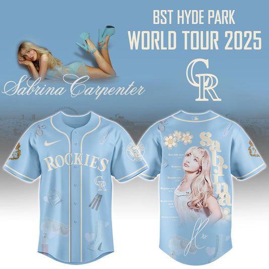 C Rockies x Sabrina Carpenter Short  Sweet Tour Jersey Editions Limited +Selling Out Fast