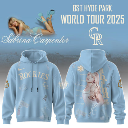 C Rockies x Sabrina Carpenter Short  Sweet Tour Hoodie Editions Limited +Selling Out Fast