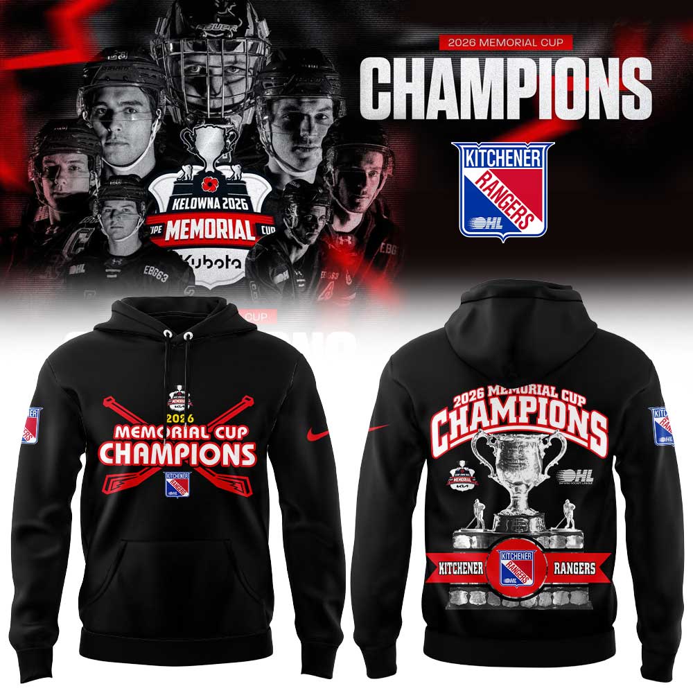 Kitchener Rangers 2026 MEMORIAL CUP CHAMPIONS Limited Hoodie Black