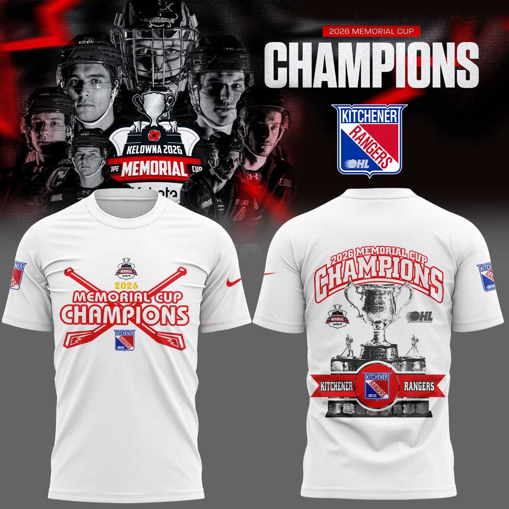 Kitchener Rangers 2026 MEMORIAL CUP CHAMPIONS Limited Shirt White