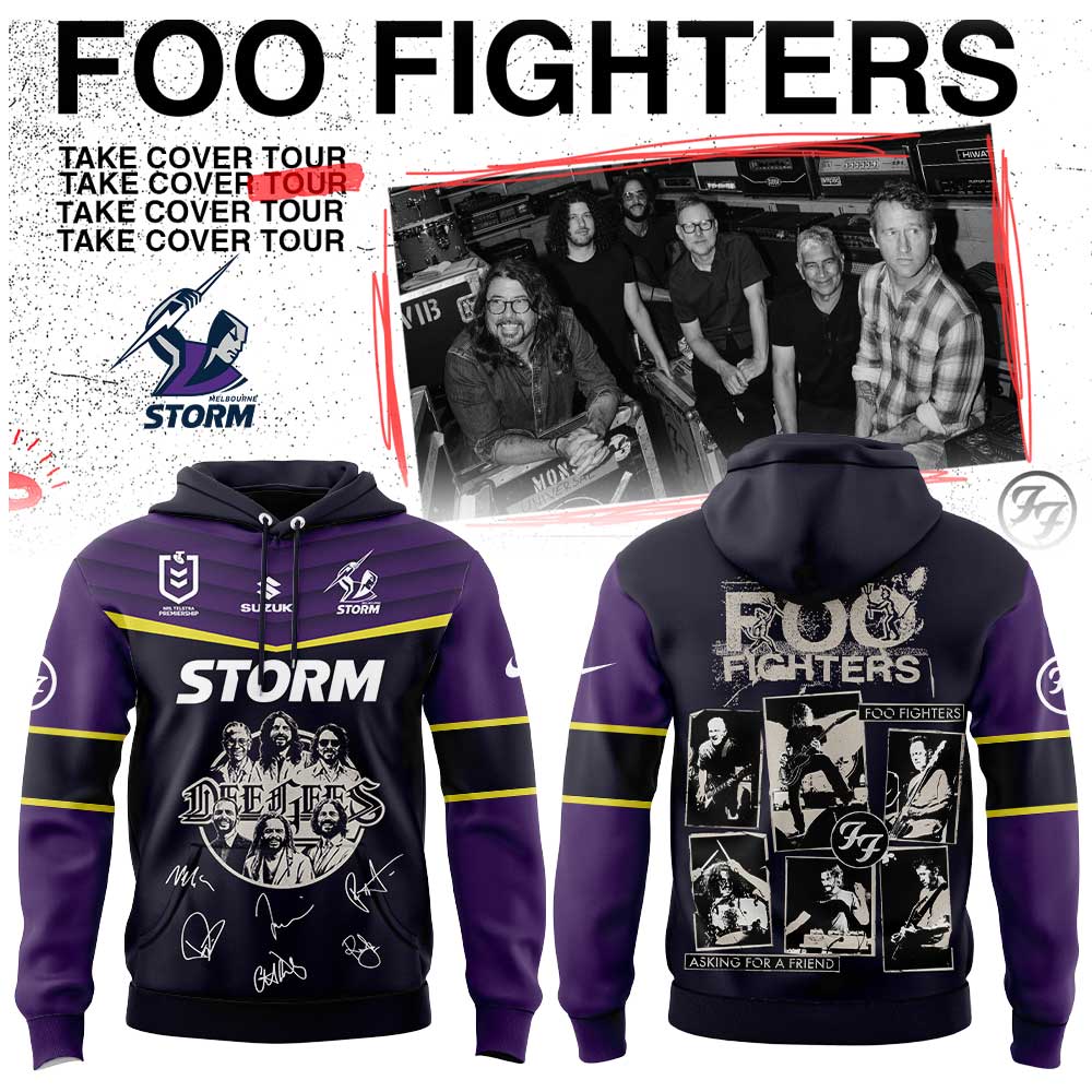 Melbourne Storm Foo Fighters 2026 Australia Stadium Tour Hoodie