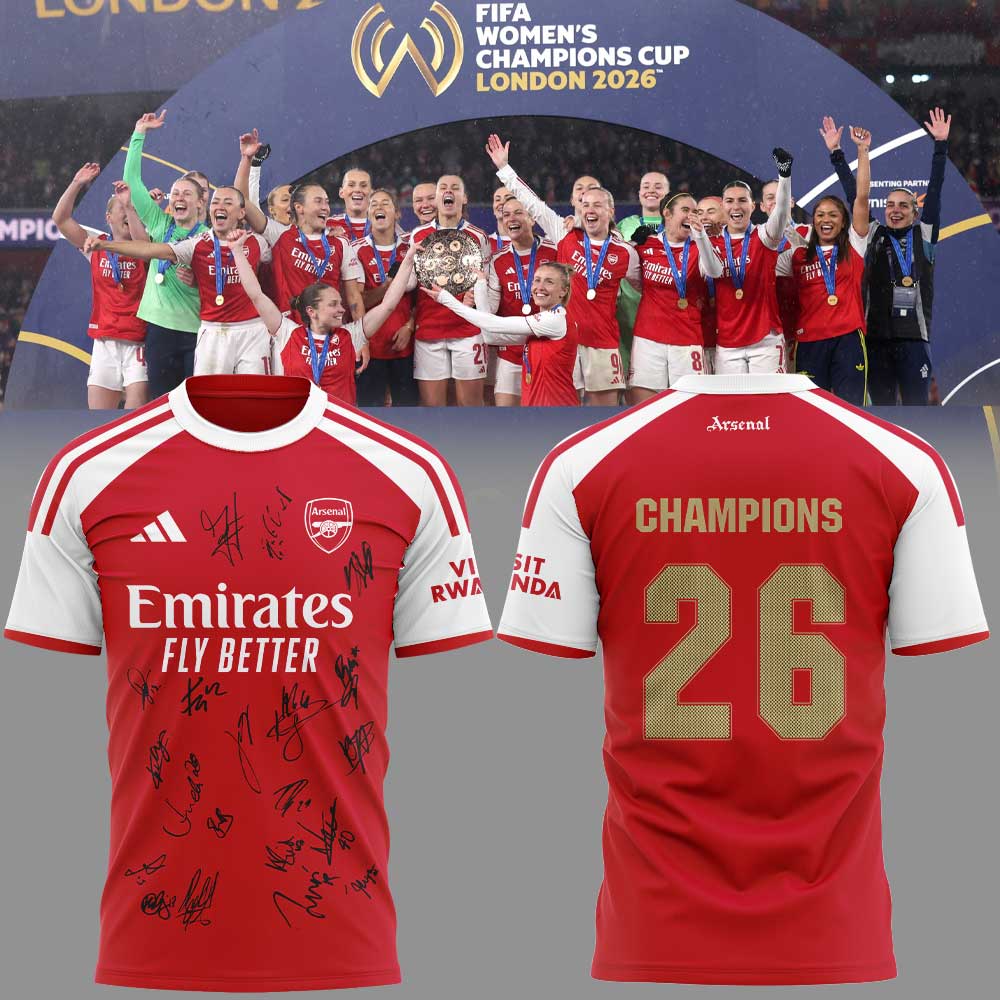 Arsenal FIFA Womens Champions Cup 2026 Winners Signature Shirt