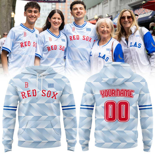 BR Sox Greek American Celebration Limited Hoodie Custom Name, Number