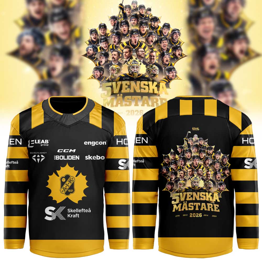 Skellefteå AIK Hockey VI ÄR SVENSKA MÄSTARE 2026 Hockey Jersey