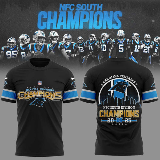 Carolina Panthers 2025 NFC South Division Champions Shirt