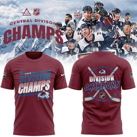 Colorado Avalanche 2026 Central Division Champs T-Shirt