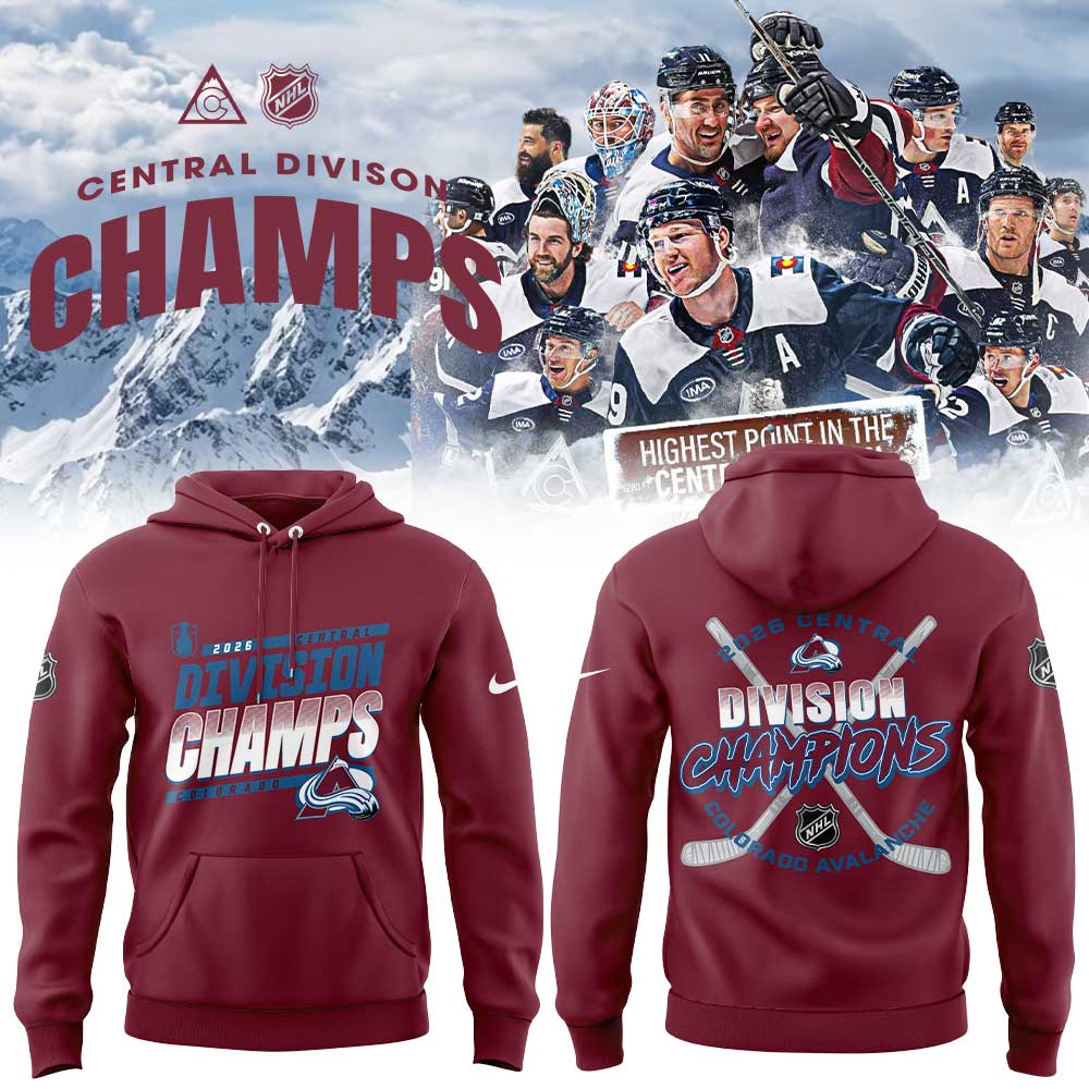 Colorado Avalanche 2026 Central Division Champs Hoodie