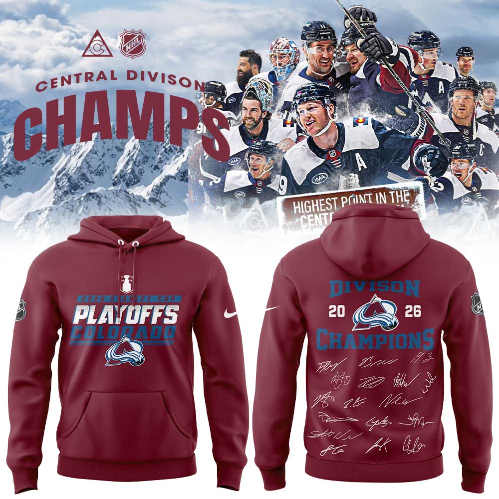 Colorado Avalanche 2026 Central Division Champs Hoodie