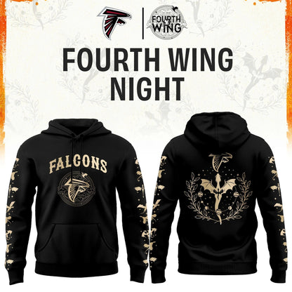 A Falcons Fourth Wings Night Hoodie