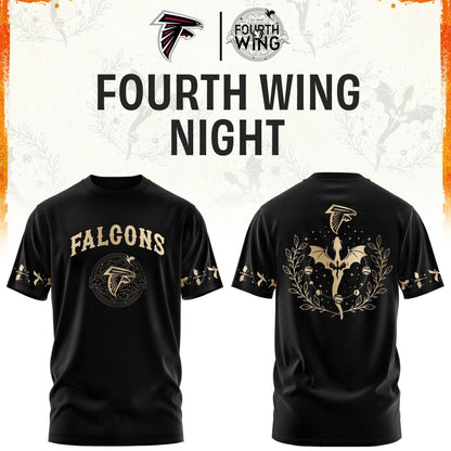 A Falcons Fourth Wings Night Black Shirt