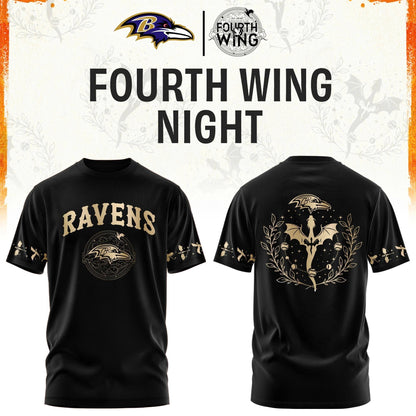 B Ravens Fourth Wings Night Black Shirt