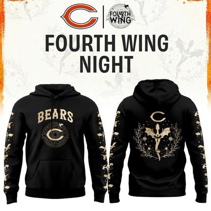 C Bears Fourth Wings Night Black Hoodie