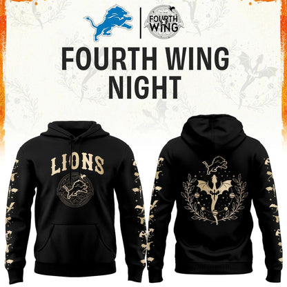 D Lions Fourth Wings Night Black Hoodie