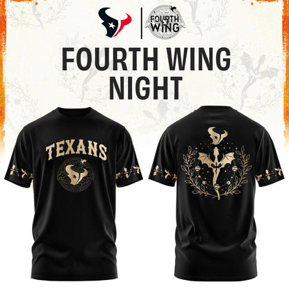 H Texans Fourth Wings Night Black Shirt